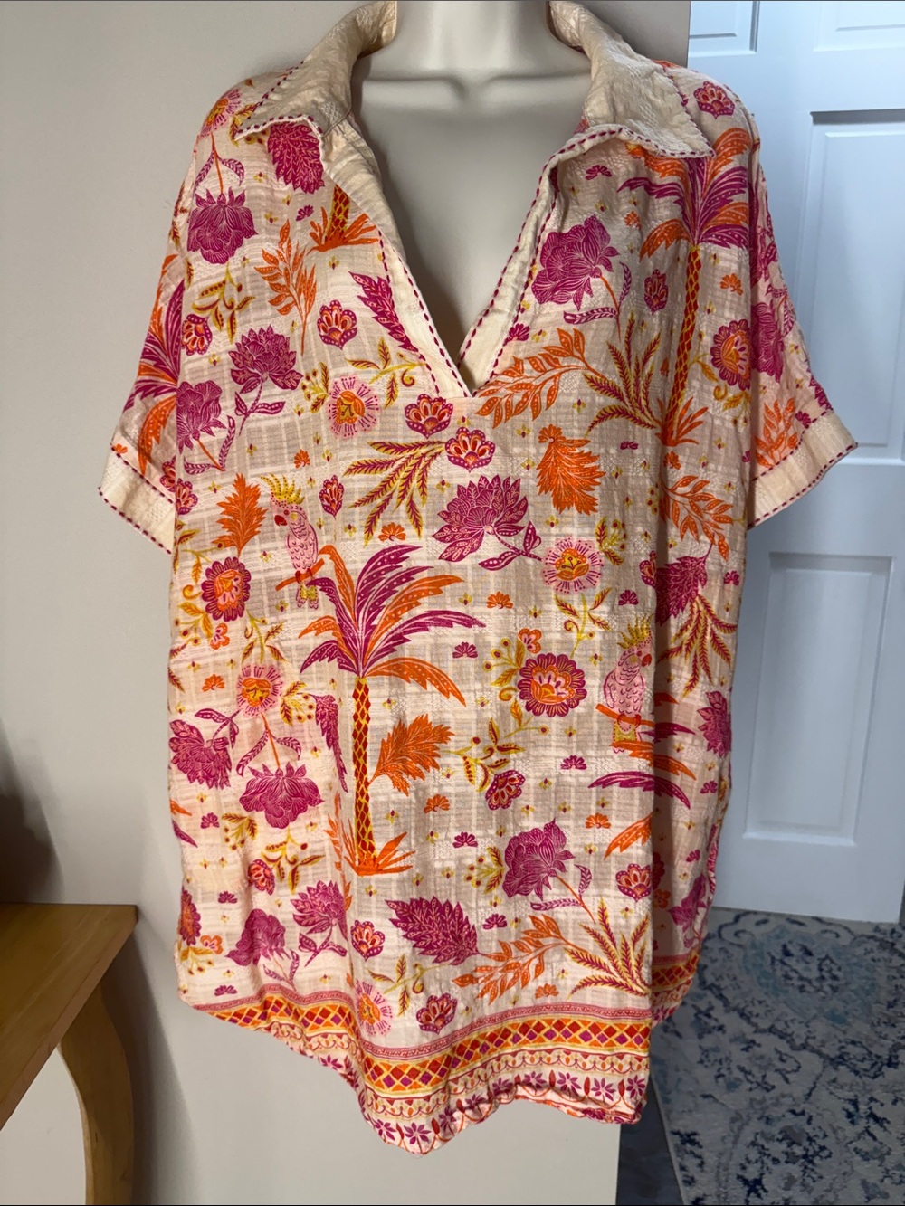 Haute Hippie Fuego tropical print tunic or beach cover up